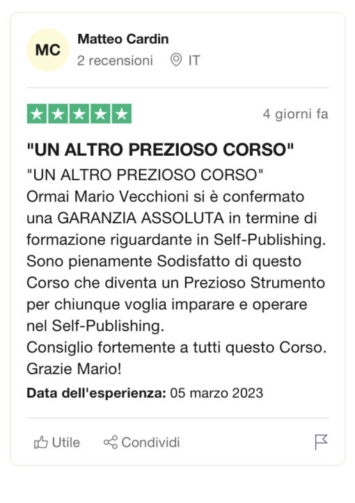 Mario Vecchioni Self Publishing